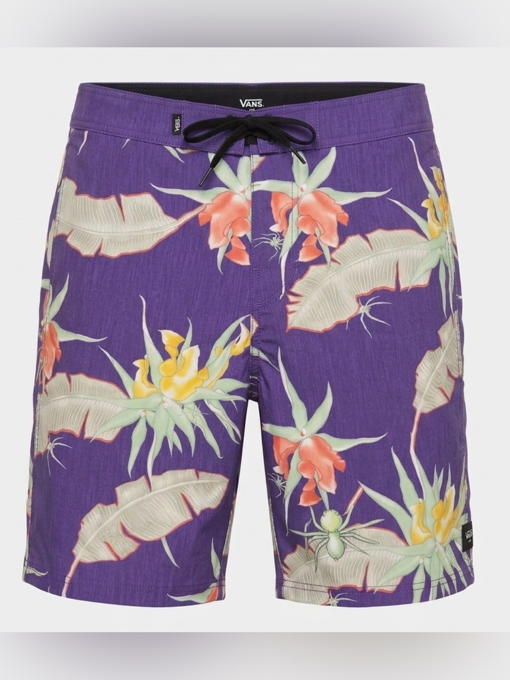 Vans Era Arachnafloria Purple Tropical Floral Men's Board Shorts Swim Trunks 28